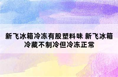 新飞冰箱冷冻有股塑料味 新飞冰箱冷藏不制冷但冷冻正常